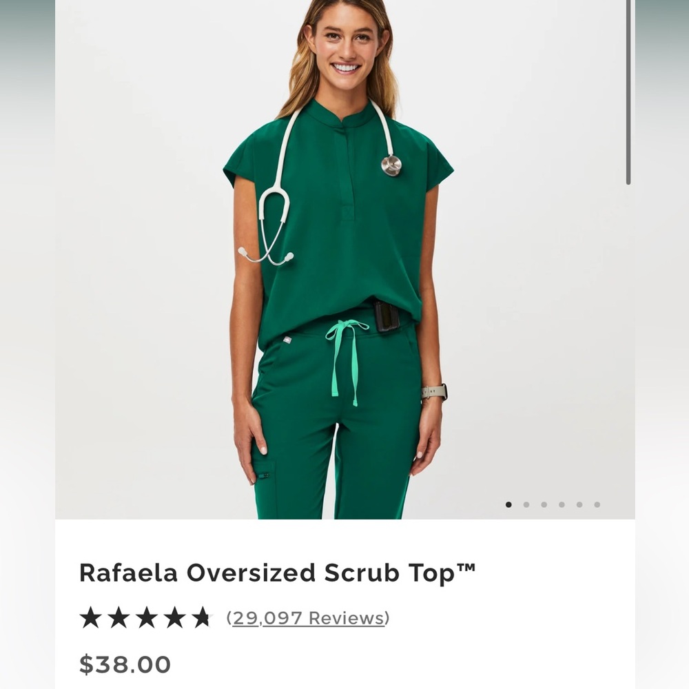 Figs Rafaela Oversized Scrub Top and High Waisted Zamora Jogger Scrub Pants
